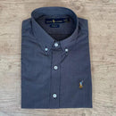 Camisa Manga Curta Ralph Lauren Micro Xadrez Cinza - Quality Goods