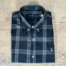 Camisa Manga Curta Xadrez Preto