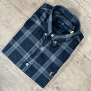 Camisa Manga Curta Xadrez Preto