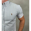 Camisa Manga Curta PRL Xadrez Cinza